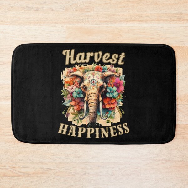 Item preview, Harvest Happiness elephant quote designed and sold by ElephantVibes.