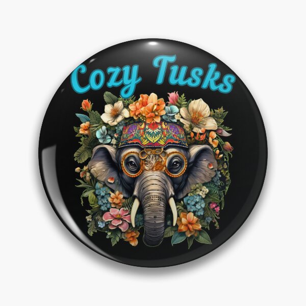Item preview, Cozy Tusks. colorful elephant designed and sold by ElephantVibes.