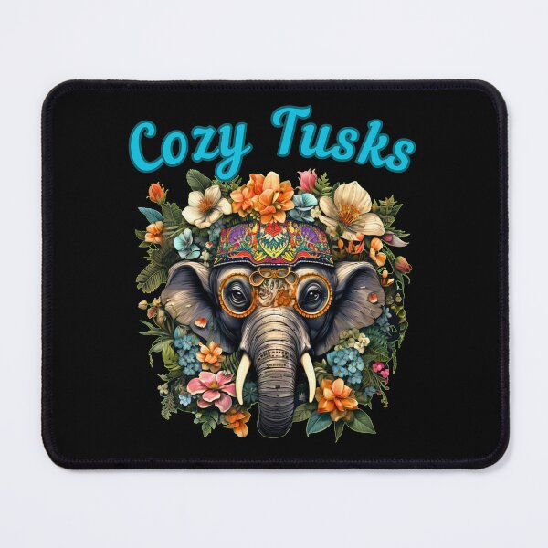 Item preview, Cozy Tusks. colorful elephant designed and sold by ElephantVibes.