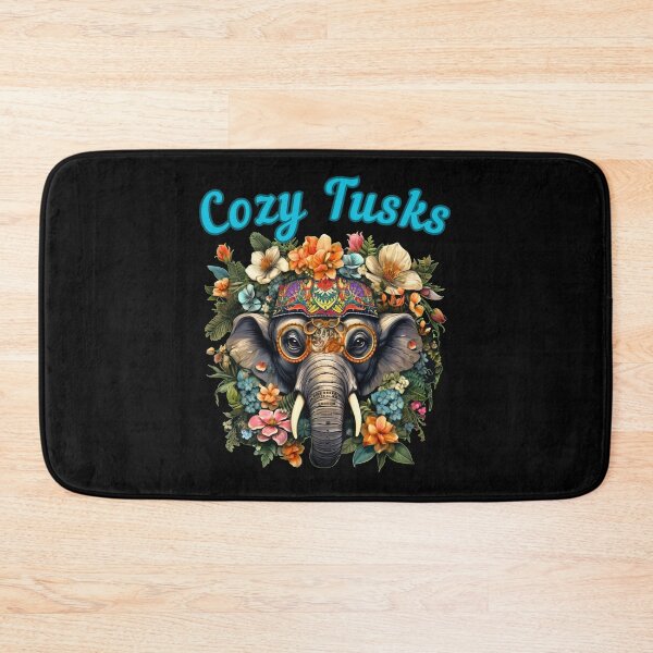 Item preview, Cozy Tusks. colorful elephant designed and sold by ElephantVibes.