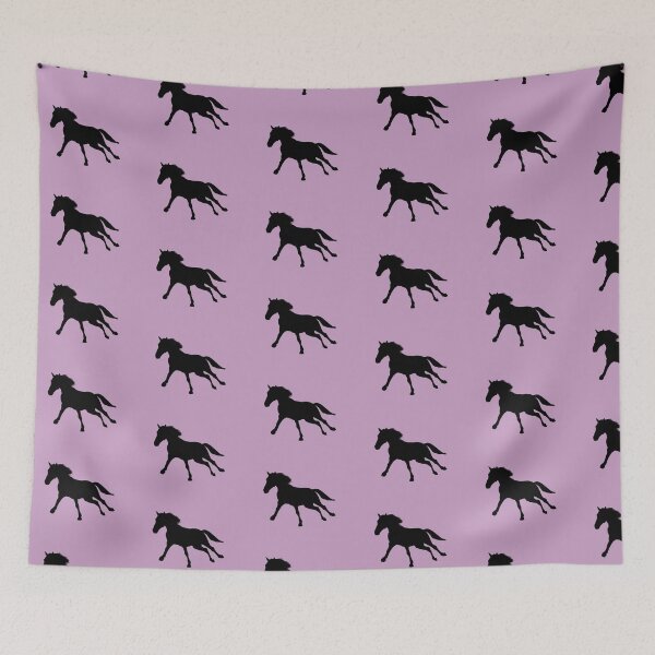 Item preview, Silhouette of a horse running on pretty pink designed and sold by PICbyFemke.