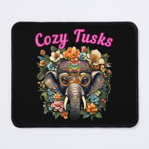 Item preview, Cozy Tusks. elephant face designed and sold by ElephantVibes.