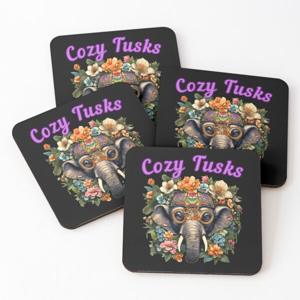 Item preview, Cozy Tusks. elephant portrait designed and sold by ElephantVibes.