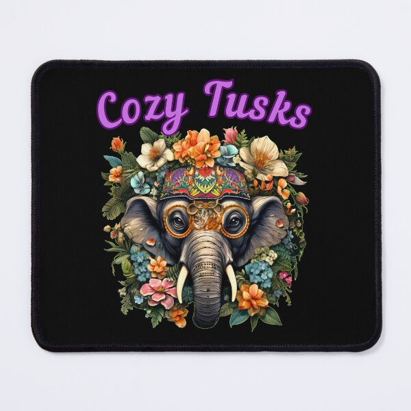Item preview, Cozy Tusks. elephant portrait designed and sold by ElephantVibes.