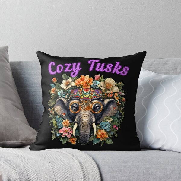 Item preview, Cozy Tusks. elephant portrait designed and sold by ElephantVibes.