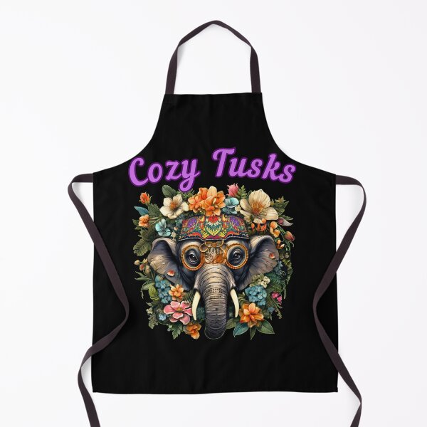Item preview, Cozy Tusks. elephant portrait designed and sold by ElephantVibes.