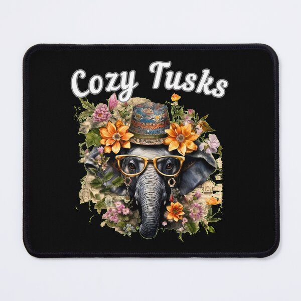 Item preview, Cozy Tusks. watercolor elephant designed and sold by ElephantVibes.