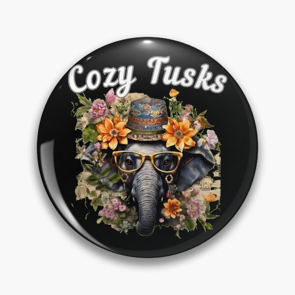 Item preview, Cozy Tusks. watercolor elephant designed and sold by ElephantVibes.