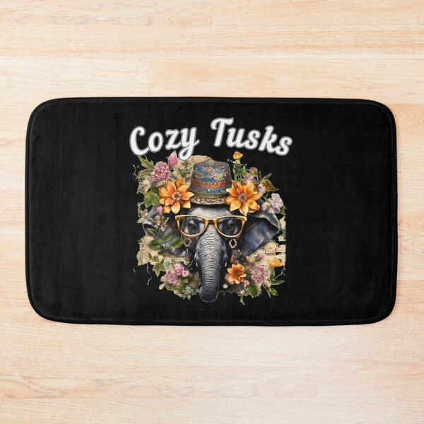 Item preview, Cozy Tusks. watercolor elephant designed and sold by ElephantVibes.
