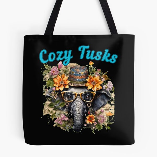 Item preview, Cozy Tusks. happy elephant designed and sold by ElephantVibes.