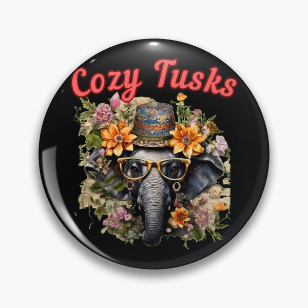 Item preview, Cozy Tusks. elephant saying designed and sold by ElephantVibes.