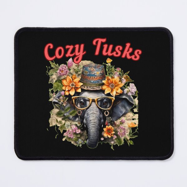 Item preview, Cozy Tusks. elephant saying designed and sold by ElephantVibes.