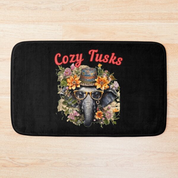 Item preview, Cozy Tusks. elephant saying designed and sold by ElephantVibes.