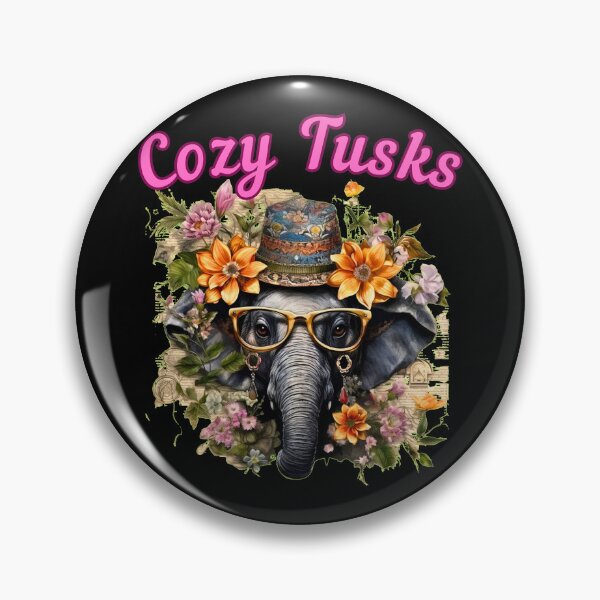 Item preview, Cozy Tusks. elephant quote designed and sold by ElephantVibes.