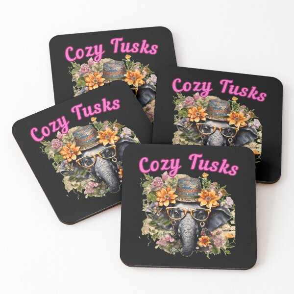 Item preview, Cozy Tusks. elephant quote designed and sold by ElephantVibes.