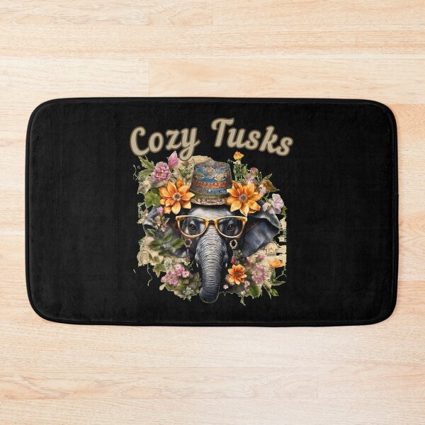 Item preview, Cozy Tusks elephant quote designed and sold by ElephantVibes.