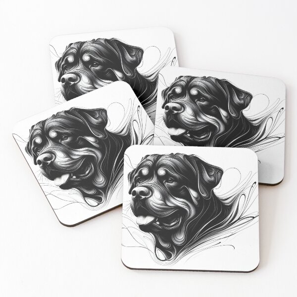 Item preview, Artistic Rottweiler Portrait designed and sold by PawspectCreate.