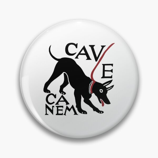 Item preview, Cave Canem - Beware of Dogs - Pompeii Latin Mosaic Sticker designed and sold by Soomify.