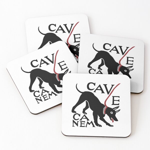 Item preview, Cave Canem - Beware of Dogs - Pompeii Latin Mosaic Sticker designed and sold by Soomify.