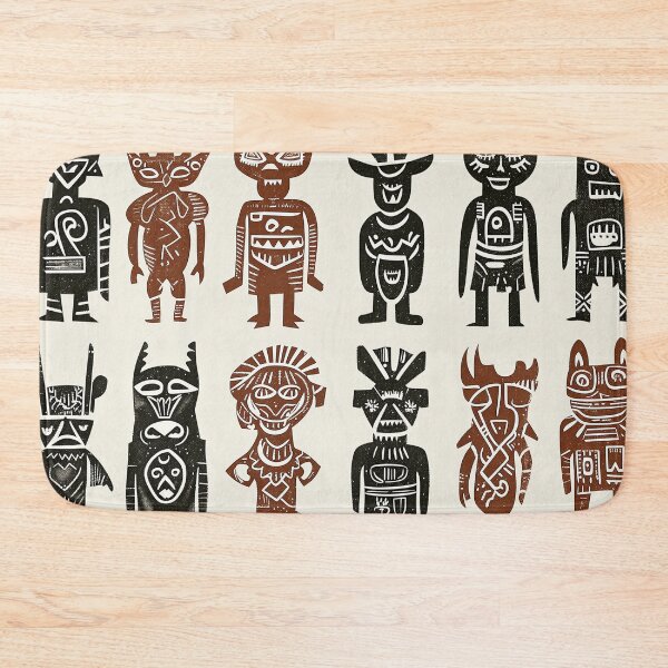 Item preview, tribal faces designed and sold by PricklyPeanut.