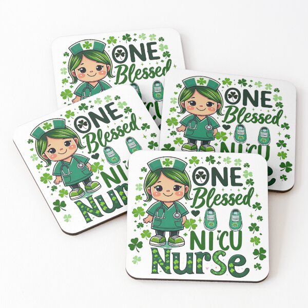 Item preview, St Patricks Day Shamrock NICU Nurse Saint Paddys Top Women T-Shirt designed and sold by MAPDDesigns.