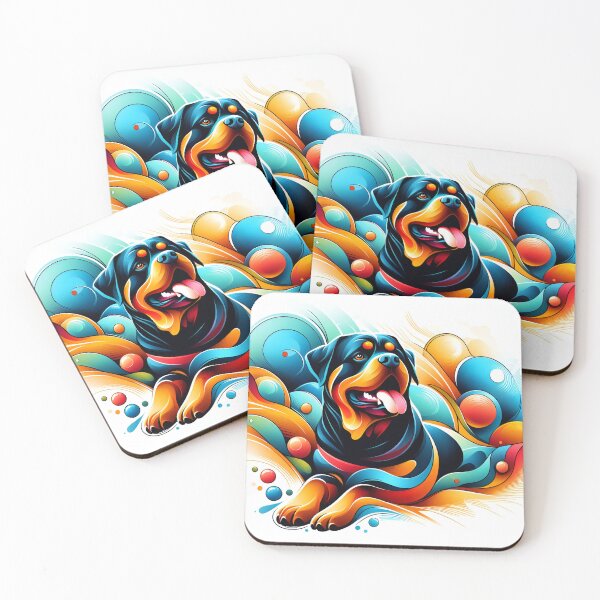 Item preview, Modern Rottweiler Painting designed and sold by PawspectCreate.