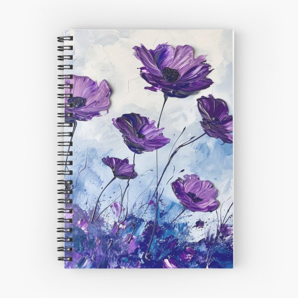 Item preview, Purple wildflowers, impasto designed and sold by Plant-shop.
