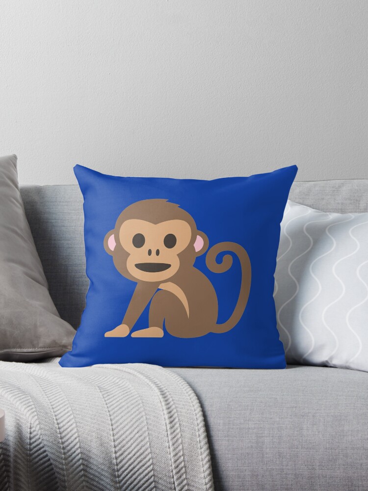 Monkey store emoji pillow