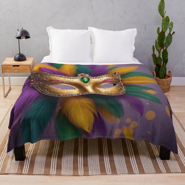 Item preview, Carnival Mardi Gras mask with colorful feathers designed and sold by twisted-dot.