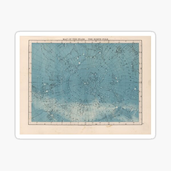 Item preview, North Pole Vintage Star Map designed and sold by Stardust252525.