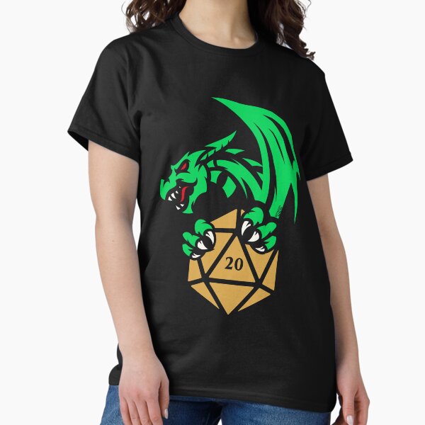Item preview, Green Dragon with D20 Dice Tabletop RPG Gaming designed and sold by pixeptional.