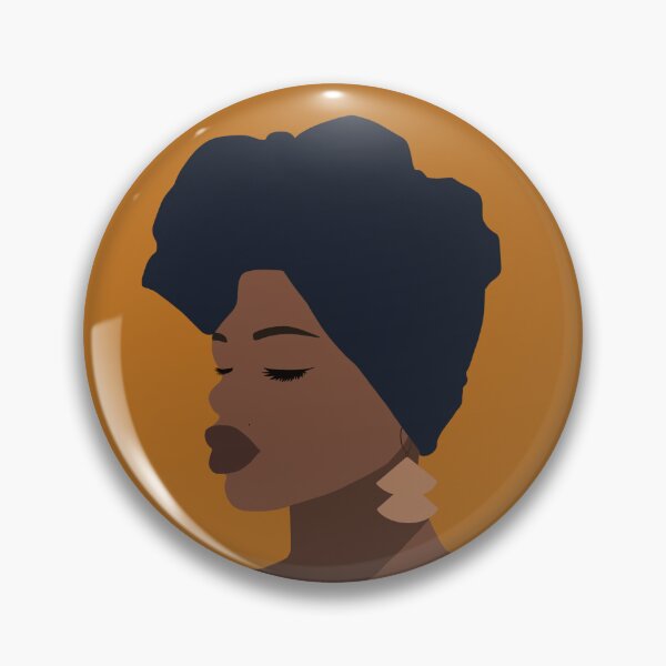 Item preview, Afro woman wearing a turban  designed and sold by InkyKidArt.