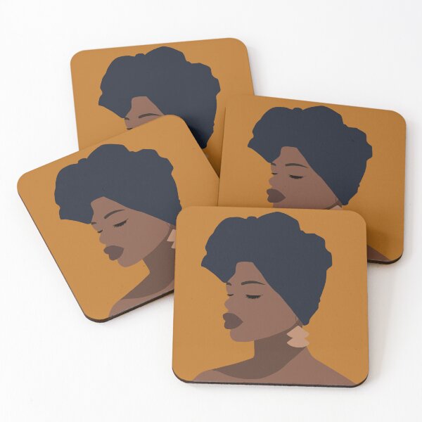 Item preview, Afro woman wearing a turban  designed and sold by InkyKidArt.