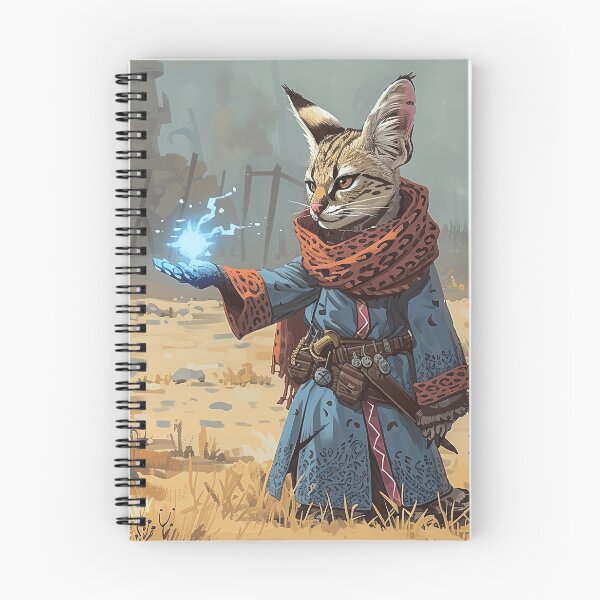 Item preview, Serval mage casing a shiny spell on the battlefield with destroyed castle in the background designed and sold by EpicFantasy.