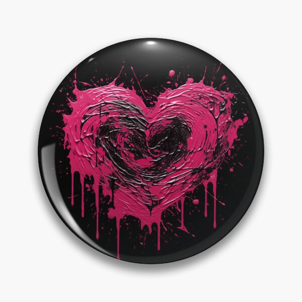Item preview, Romantic pink valentines heart painting designed and sold by OdinsBigBeard.