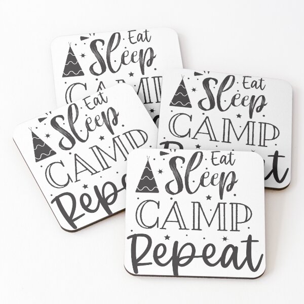 Item preview, Eat sleep Camp Repeat designed and sold by Funky  Fibers.