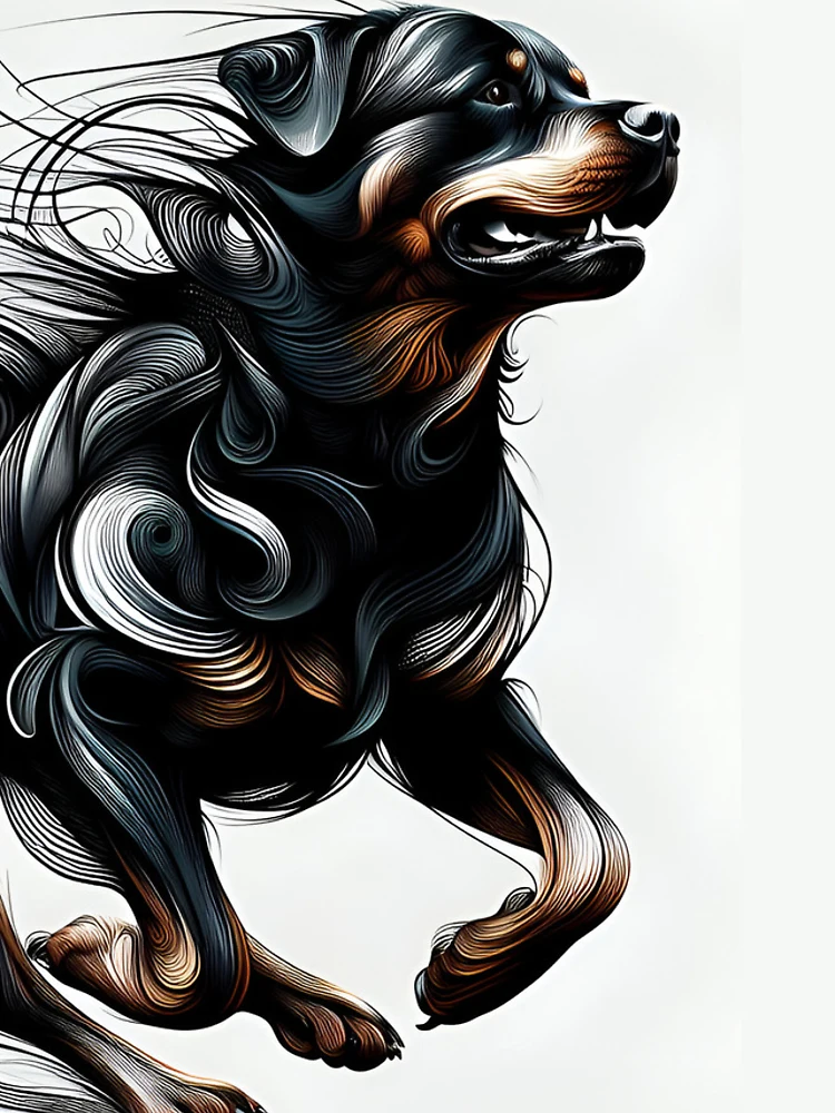 Thumbnail 4 of 4, iPhone Case, Abstract Rottweiler Expression designed and sold by PawspectCreate.