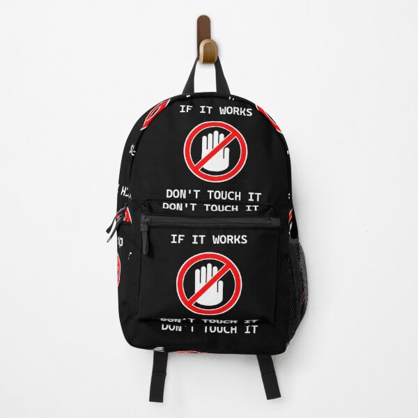 Item preview, If it works, don't touch it - sign black designed and sold by Warrioll.