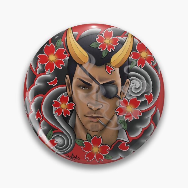 Artikelvorschau, Goro Majima Tattoo-Porträt entworfen und verkauft von Xyluxus.