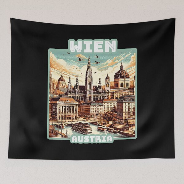 Artikelvorschau, Vintage Wien Wien Österreich Reisekunst entworfen und verkauft von Unitepeople.