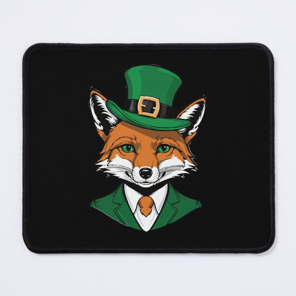Item preview, Whiskered Luck: St. Patrick's Fox with Green Leprechaun Hat designed and sold by twisted-dot.