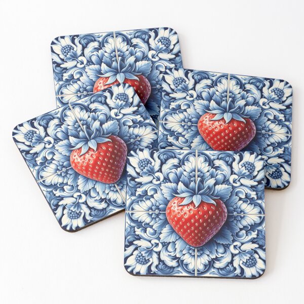 Item preview, Delft Tile With Strawberry No.2 designed and sold by ArtNook777.
