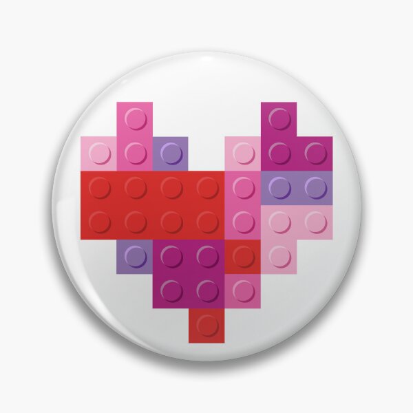Item preview, Pink and Red Brick Heart designed and sold by YonderAndBeyond.
