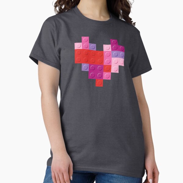 Item preview, Pink and Red Brick Heart designed and sold by YonderAndBeyond.