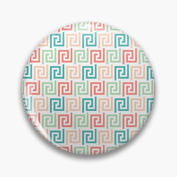 Item preview, Coral Blue Geometric Grid Pattern designed and sold by Laurel Myers.