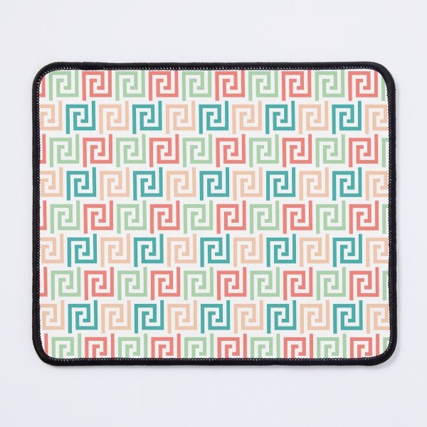 Item preview, Coral Blue Geometric Grid Pattern designed and sold by Laurel Myers.