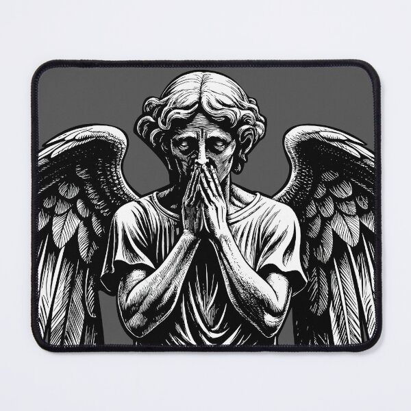 Artikelvorschau, B&W weinende Engelsstatue entworfen und verkauft von AKD-Design.