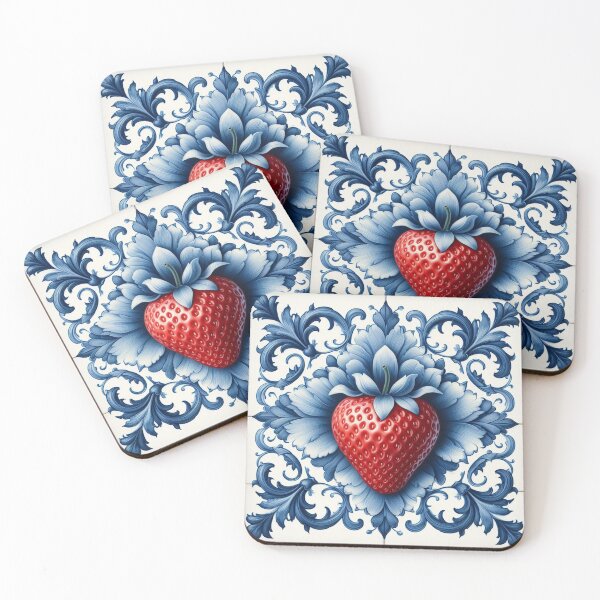 Item preview, Delft Tile With Strawberry No.3 designed and sold by ArtNook777.