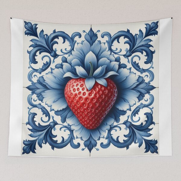 Item preview, Delft Tile With Strawberry No.3 designed and sold by ArtNook777.