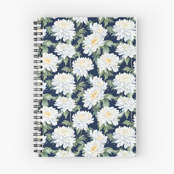 Item preview, white Chrysanthemum flower seamless pattern designed and sold by varinchai.